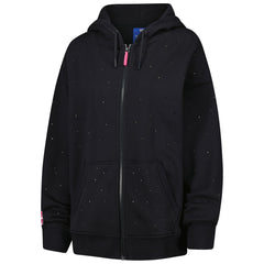 Black New Orleans Pelicans Terez Women's Oversized Allover Gemstone Full-Zip Hoodie | NBA