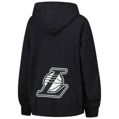 Black Los Angeles Lakers Terez Women's Oversized Allover Gemstone Full-Zip Hoodie | NBA