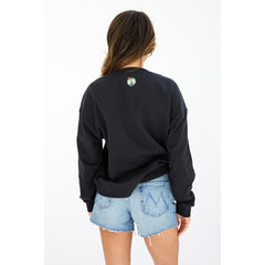 Black Boston Celtics Terez Women's Gemstone Logo Pullover Sweatshirt | NBA