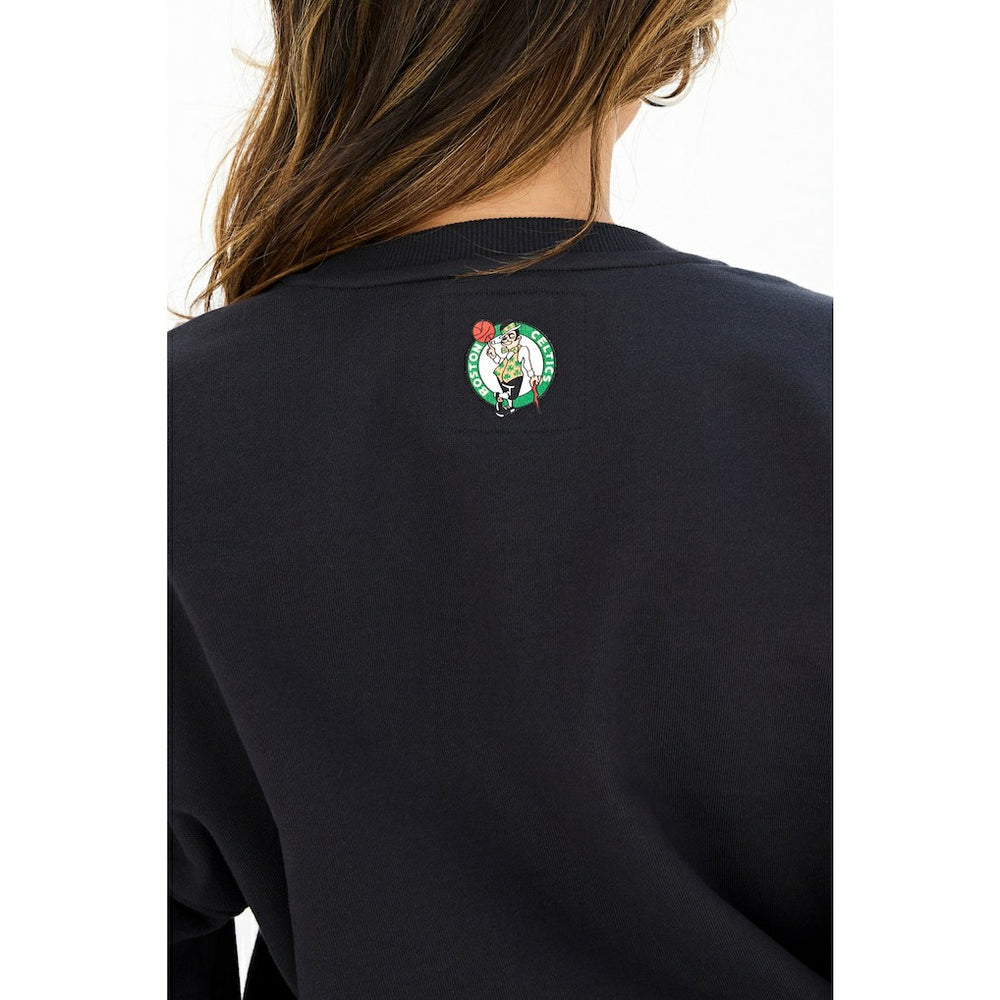 Black Boston Celtics Terez Women's Gemstone Logo Pullover Sweatshirt | NBA