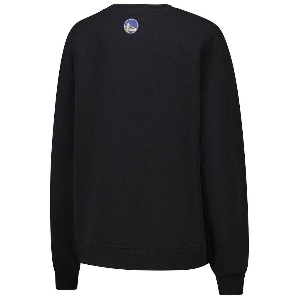 Black Golden State Warriors Terez Women's Gemstone Logo Pullover Sweatshirt sale | NBA