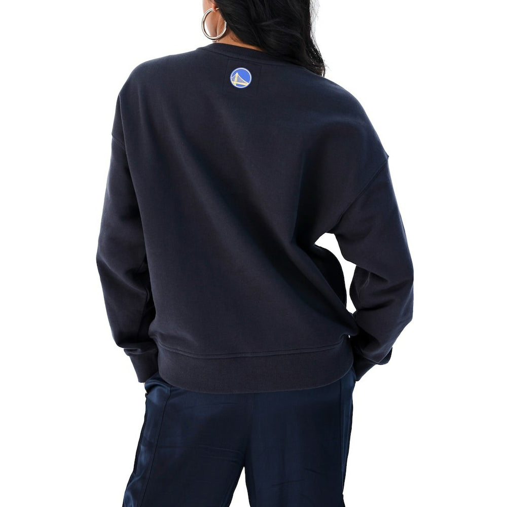 Black Golden State Warriors Terez Women's Gemstone Logo Pullover Sweatshirt sale | NBA