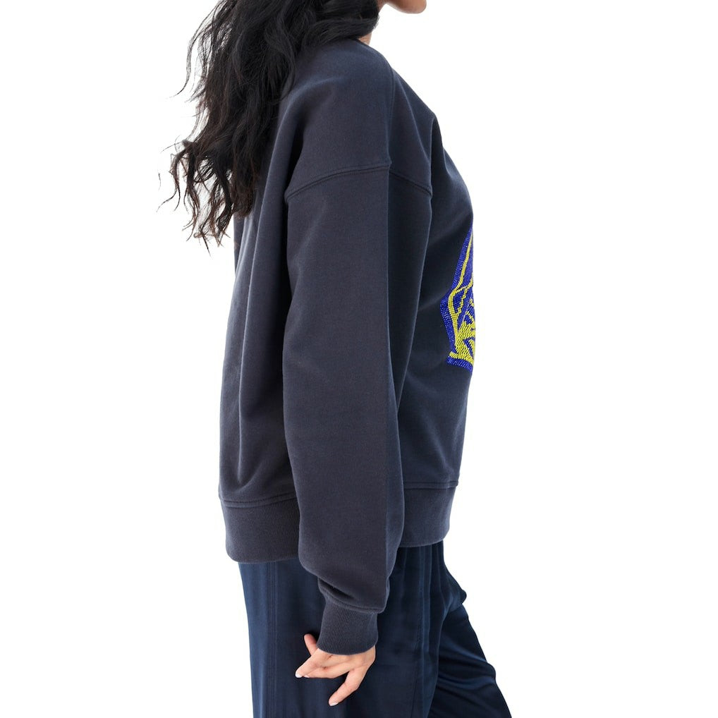 Black Golden State Warriors Terez Women's Gemstone Logo Pullover Sweatshirt sale | NBA