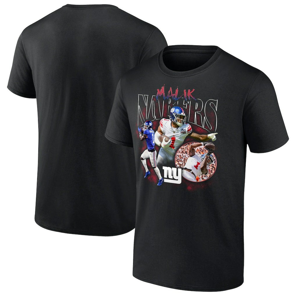 New York Giants Malik Nabers  Notorious Player Graphic T-Shirt | NFL New
