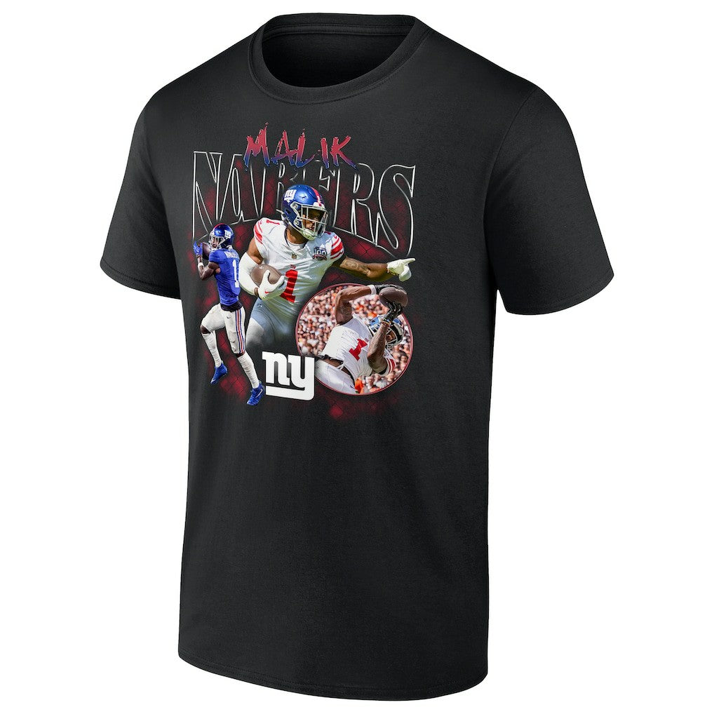 New York Giants Malik Nabers  Notorious Player Graphic T-Shirt | NFL New