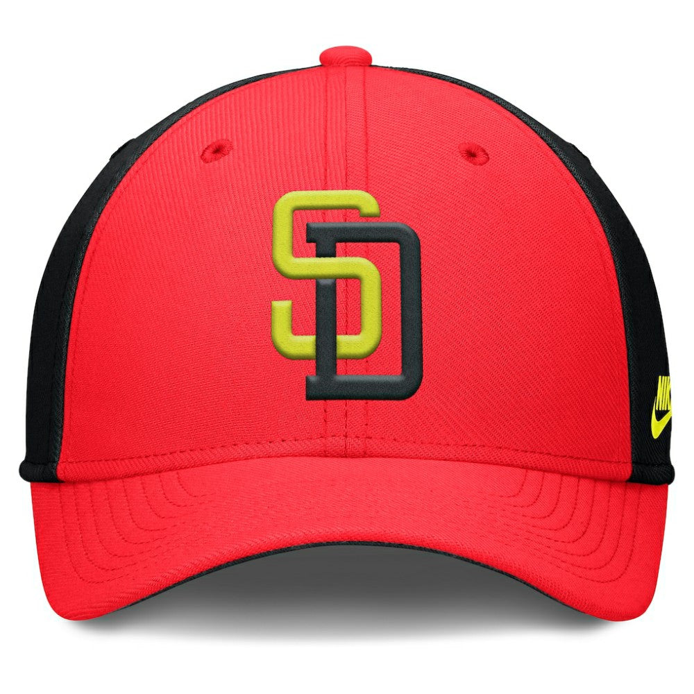 San Diego Padres Nike Neon 90s Rise SwooshFlex Hat - MLB Hats
