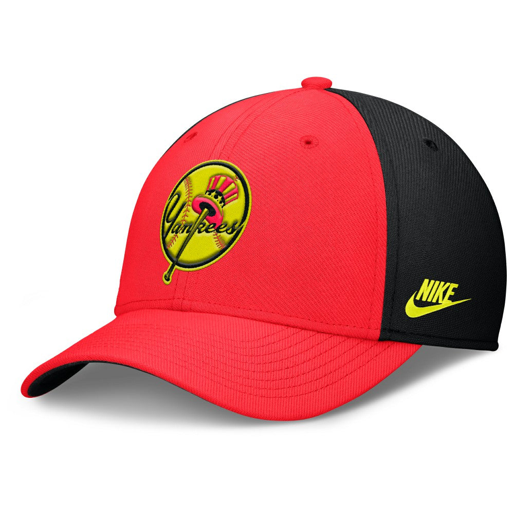 New York Yankees Nike Neon 90s Rise SwooshFlex Hat - MLB Hats