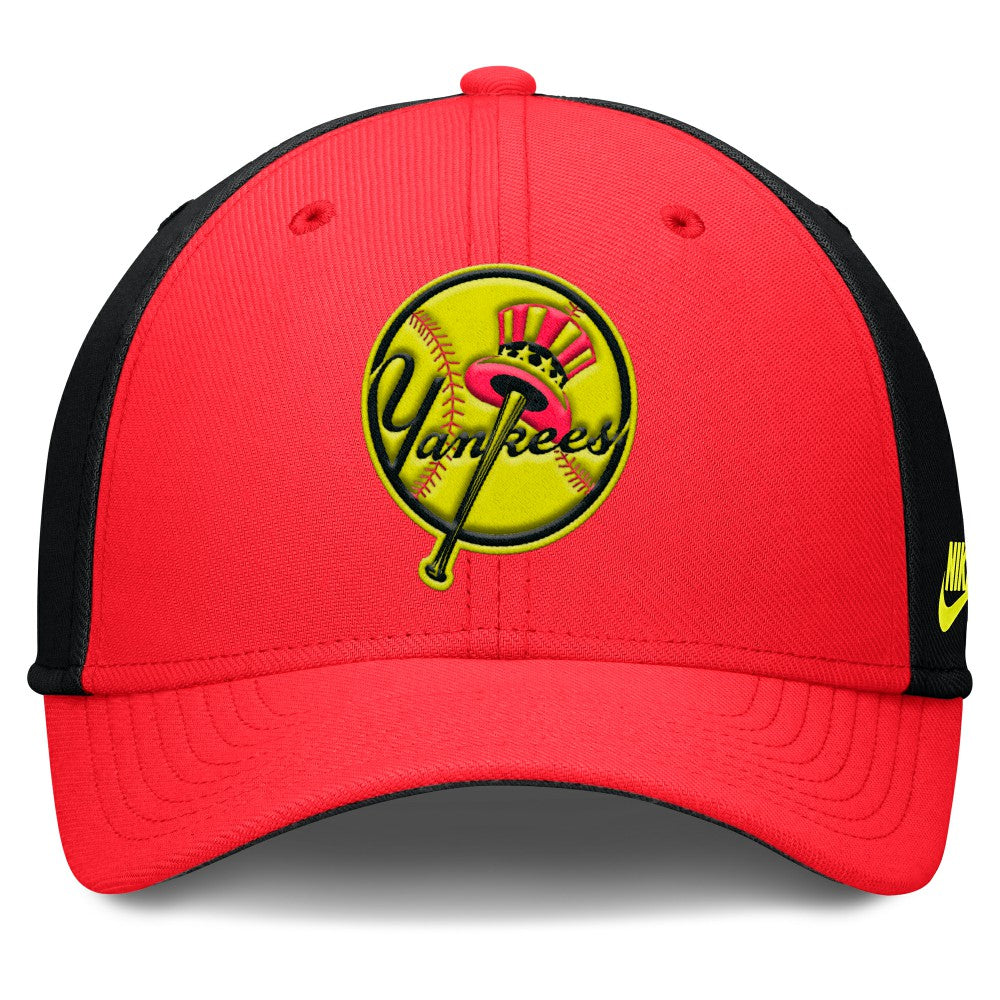 New York Yankees Nike Neon 90s Rise SwooshFlex Hat - MLB Hats