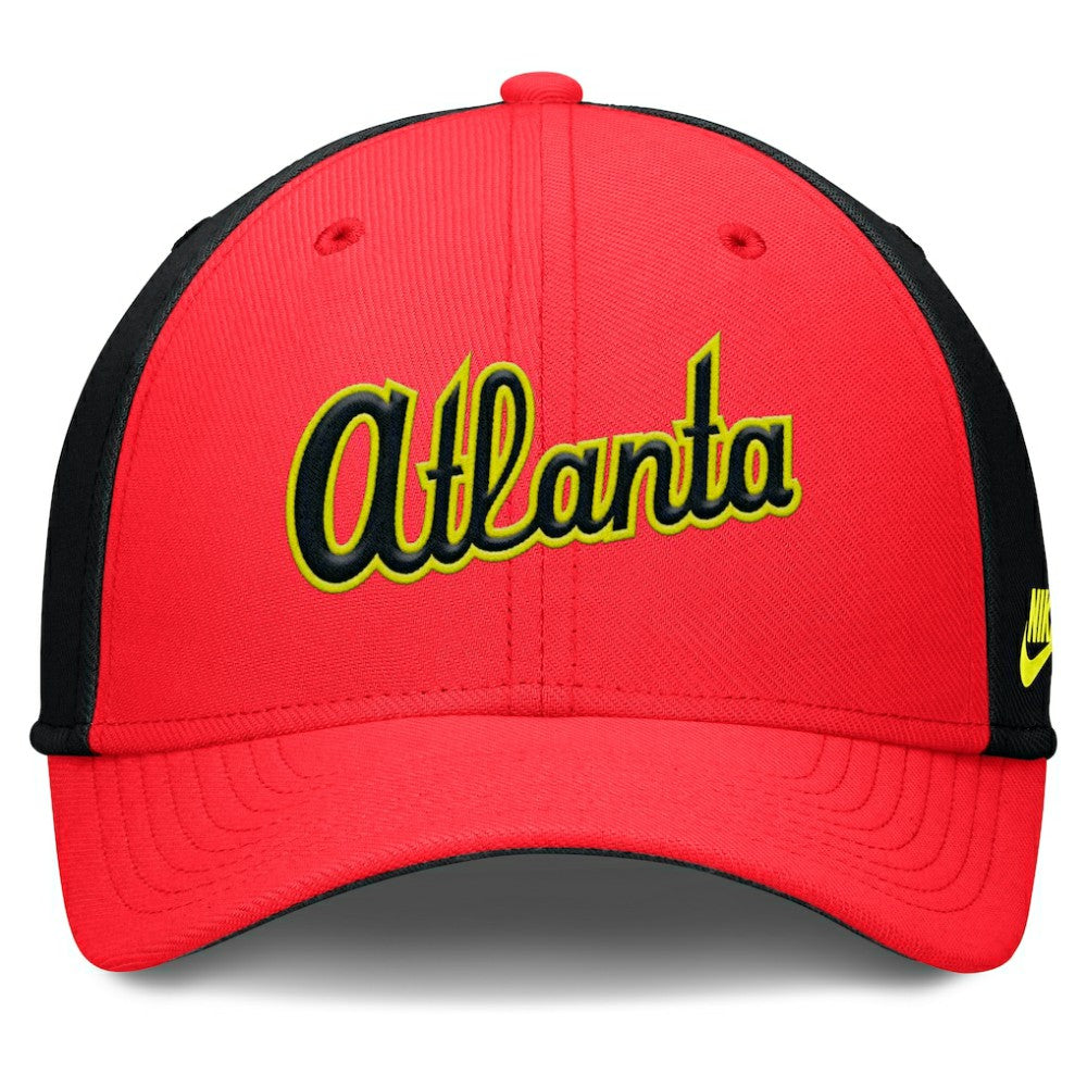 Atlanta Braves Nike Neon 90s Rise SwooshFlex Hat - MLB Hats