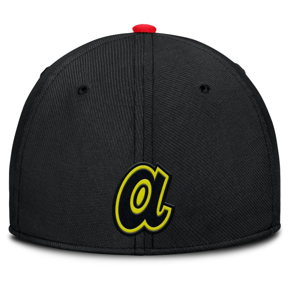 Atlanta Braves Nike Neon 90s Rise SwooshFlex Hat - MLB Hats