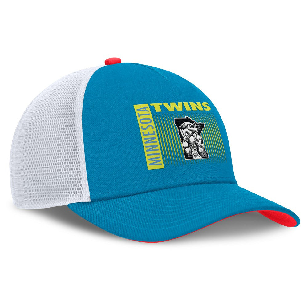 Minnesota Twins Nike Neon 90s Rise Structured Performance Adjustable Trucker Hat - MLB Hats