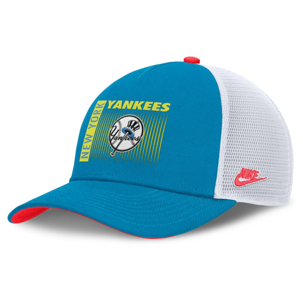 New York Yankees Nike Neon 90s Rise Structured Performance Adjustable Trucker Hat - MLB Hats