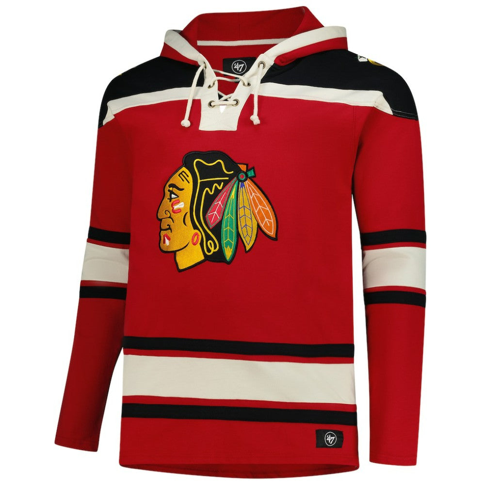 Chicago Blackhawks '47 Big & Tall Superior Lacer Fleece Pullover Hoodie -  NHL Hoodies