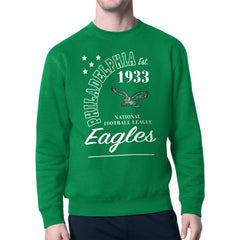 Philadelphia Eagles Starter Team Retro Logo Fleece Tri-Blend Pullover Sweatshirt | NFL New