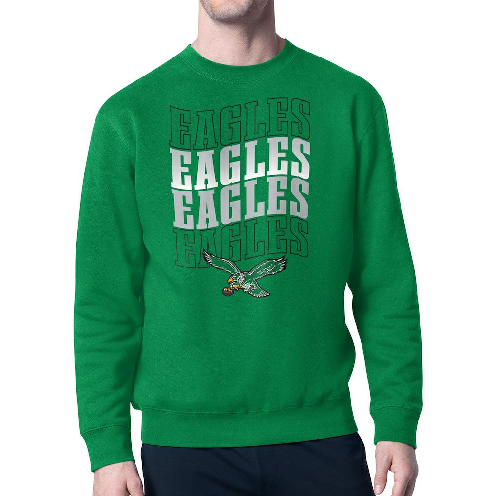 Philadelphia Eagles Starter Team Retro Logo Fleece Tri-Blend Pullover Sweatshirt | NFL US