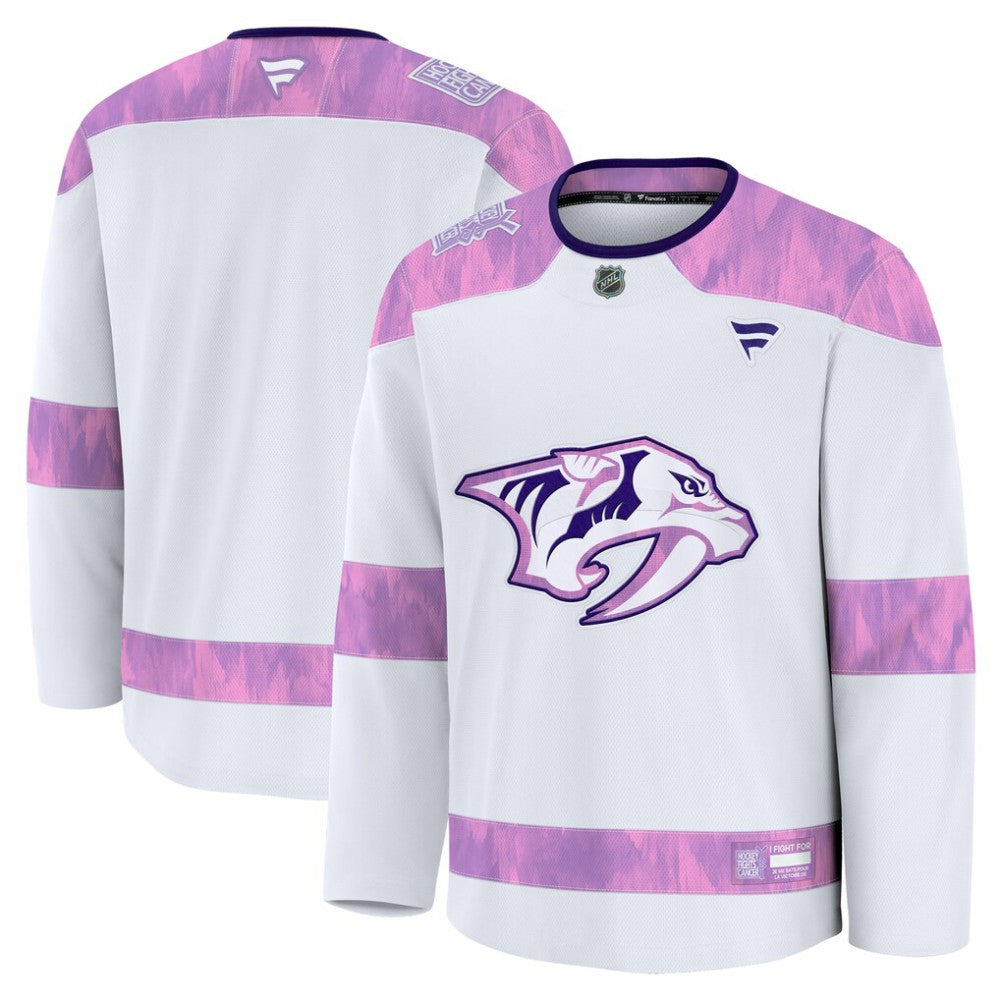 Nashville Predators Fanatics 2024 Hockey Fights Cancer Practice Jersey -  NHL Jerseys
