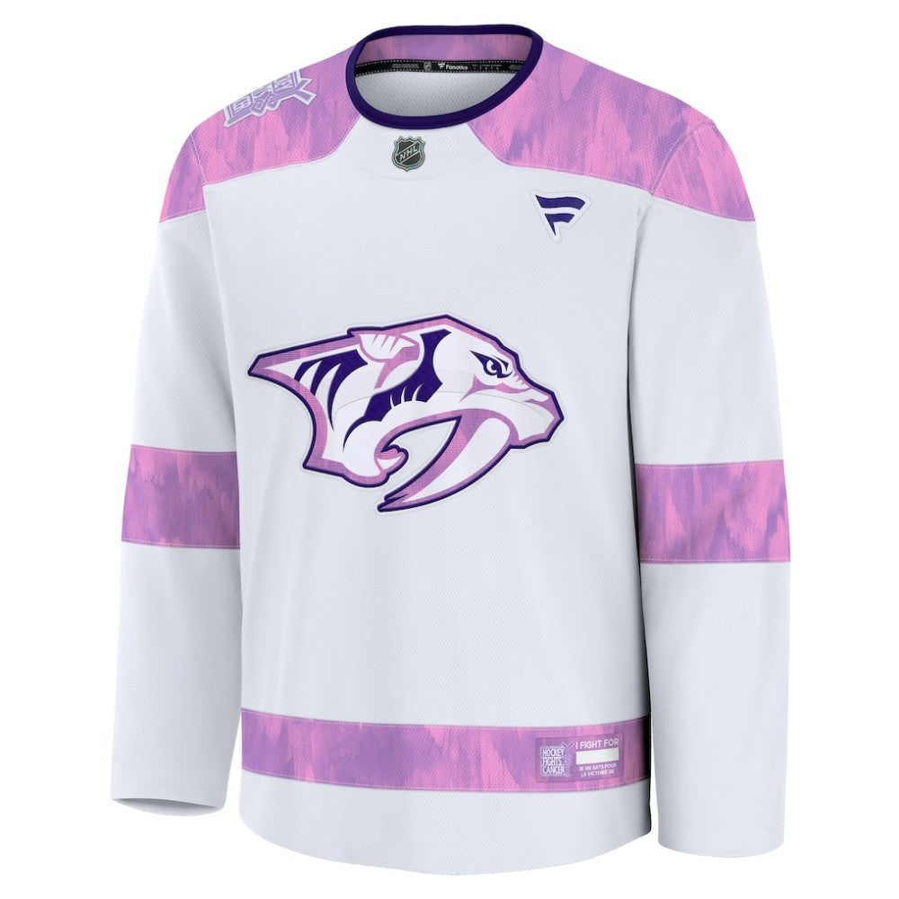 Nashville Predators Fanatics 2024 Hockey Fights Cancer Practice Jersey -  NHL Jerseys