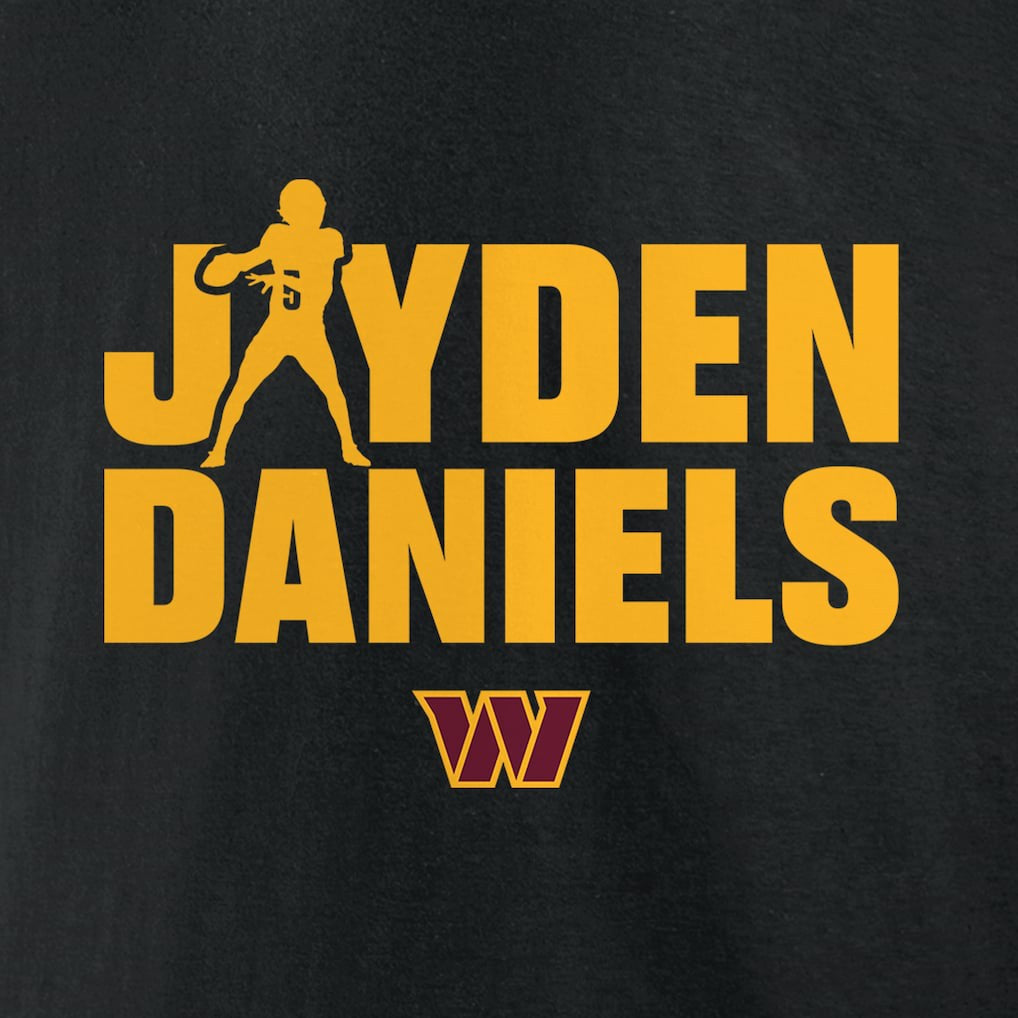 Washington Commanders Jayden Daniels  Play Motion T-Shirt | NFL On sale