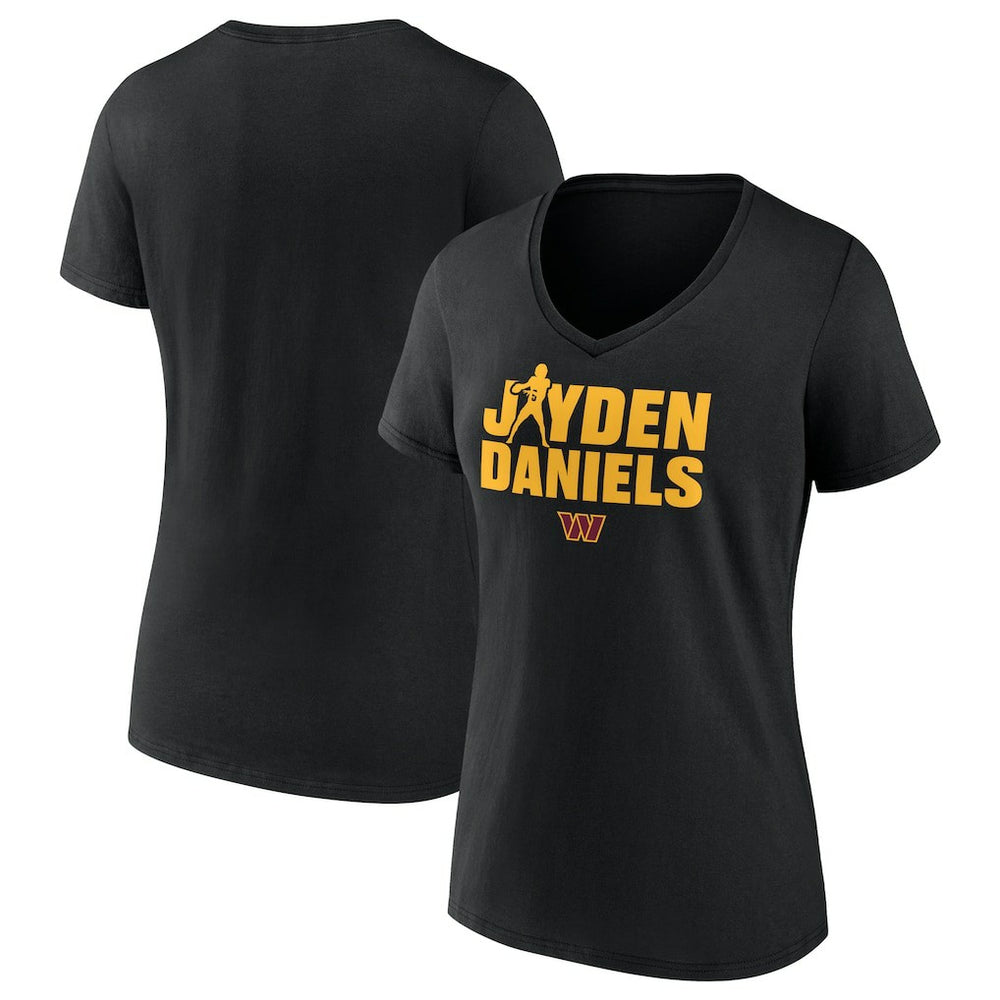 Washington Commanders Jayden Daniels  Women's Play Motion T-Shirt | NFL Sale
