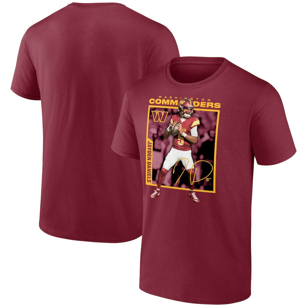 Washington Commanders Jayden Daniels  Player Frame T-Shirt | NFL Sale