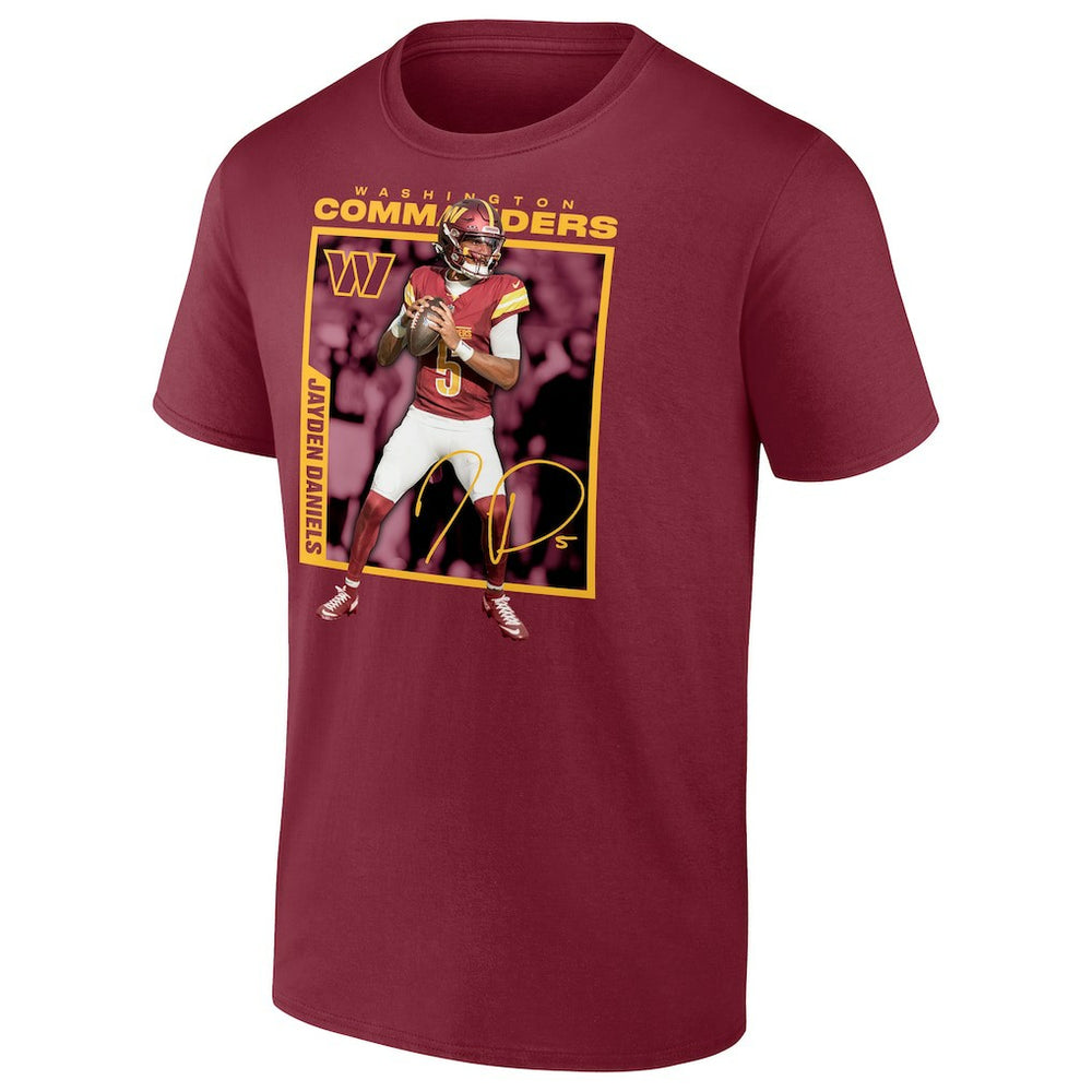 Washington Commanders Jayden Daniels  Player Frame T-Shirt | NFL Sale