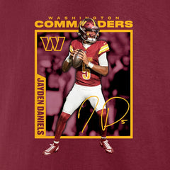 Washington Commanders Jayden Daniels  Player Frame T-Shirt | NFL Sale
