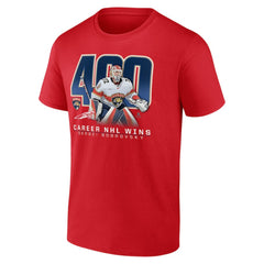 Sergei Bobrovsky Florida Panthers 400 Career Wins T-Shirt -  NHL T-shirts