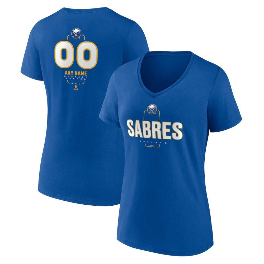 Buffalo Sabres Women's Personalized Name & Number Midfielder V-Neck T-Shirt -  NHL T-shirts