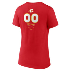 Calgary Flames Women's Personalized Name & Number Midfielder V-Neck T-Shirt -  NHL T-shirts