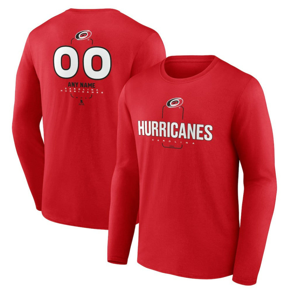 Carolina Hurricanes Personalized Name & Number Midfielder Long Sleeve T-Shirt -  NHL T-shirts