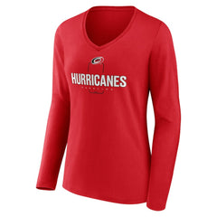 Carolina Hurricanes Women's Personalized Name & Number Midfielder Long Sleeve V-Neck T-Shirt -  NHL T-shirts