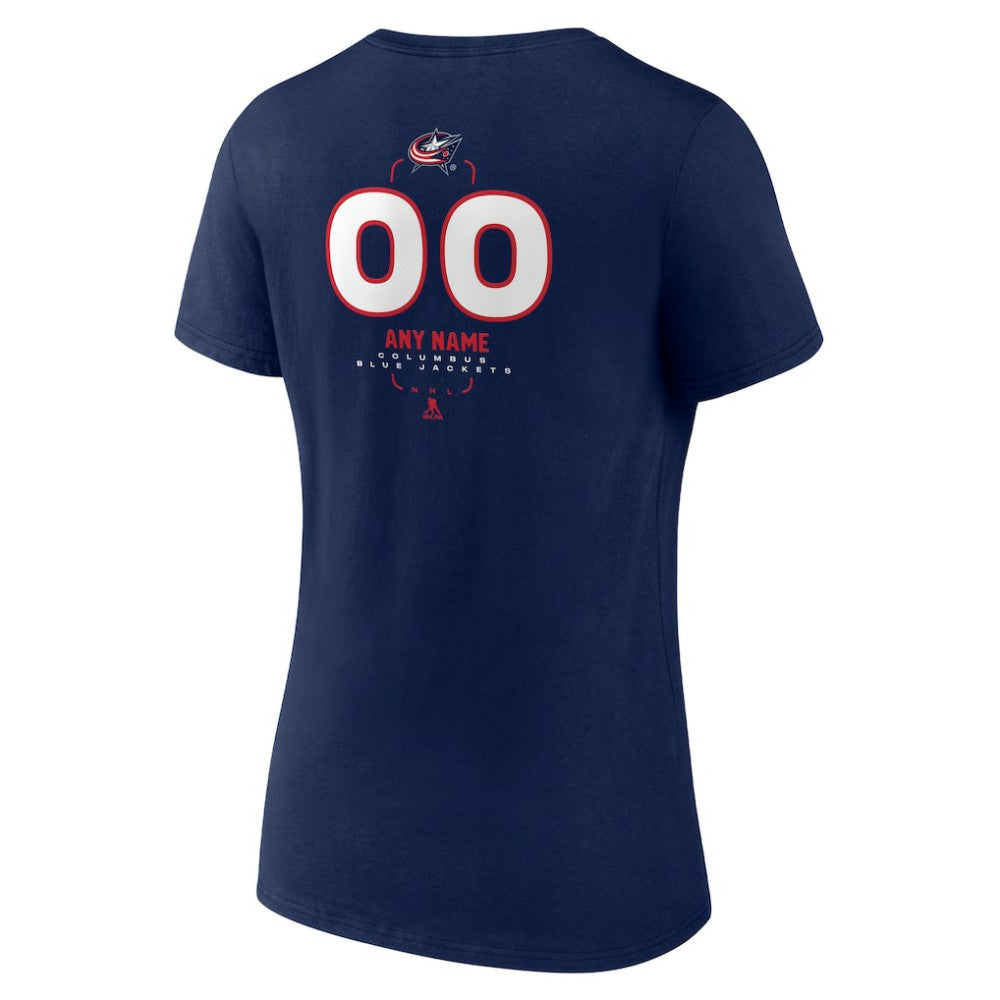 Columbus Blue Jackets Women's Personalized Name & Number Midfielder V-Neck T-Shirt -  NHL T-shirts