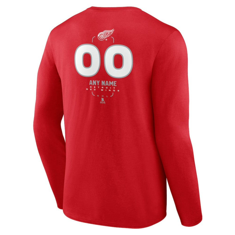 Detroit Red Wings Personalized Name & Number Midfielder Long Sleeve T-Shirt -  NHL T-shirts