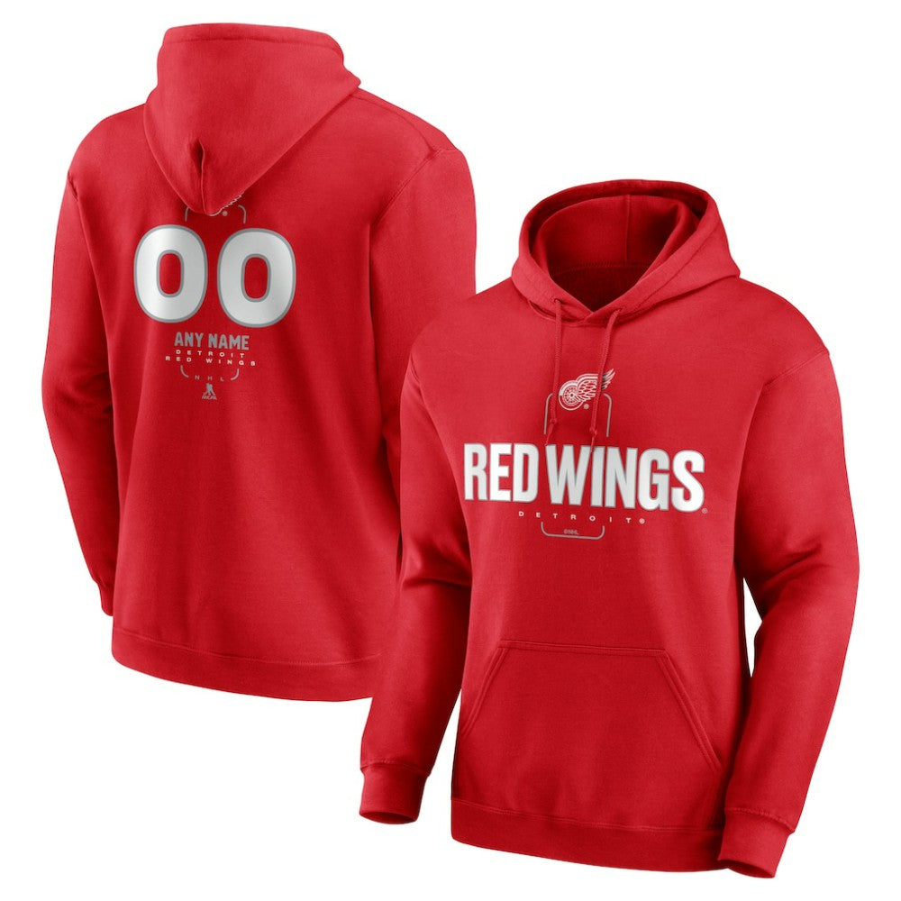 Detroit Red Wings Personalized Name & Number Midfielder Pullover Hoodie -  NHL Hoodies