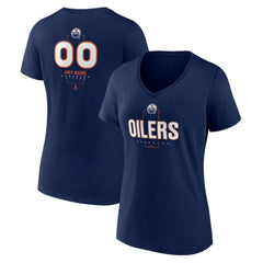 Edmonton Oilers Women's Personalized Name & Number Midfielder V-Neck T-Shirt -  NHL T-shirts