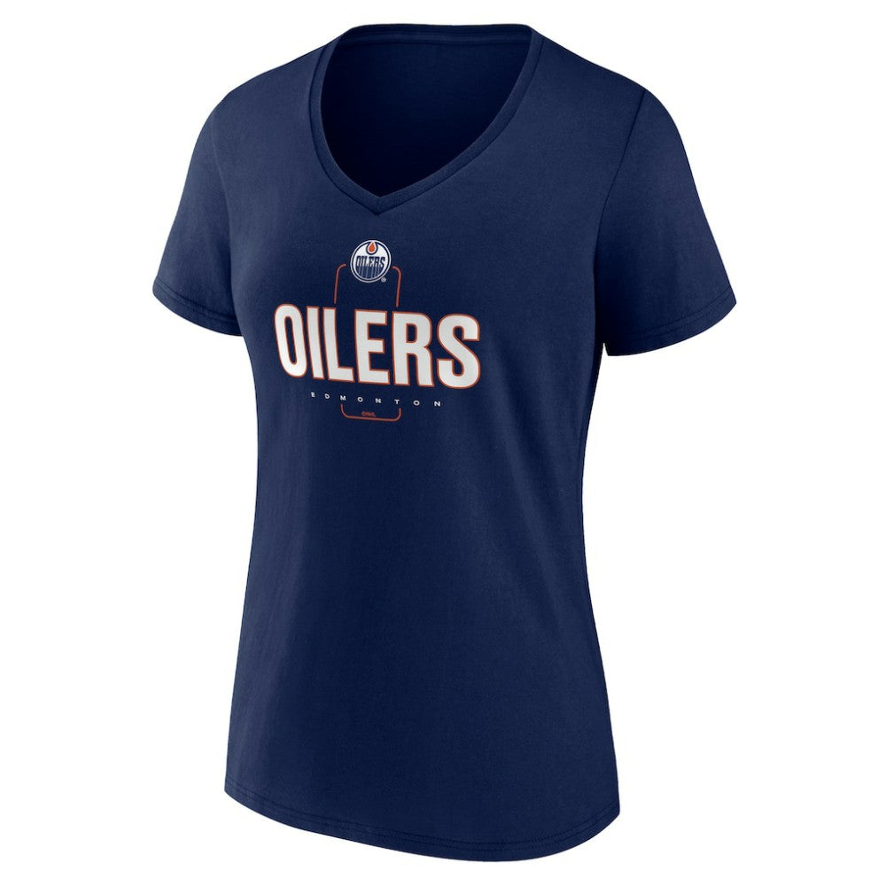 Edmonton Oilers Women's Personalized Name & Number Midfielder V-Neck T-Shirt -  NHL T-shirts