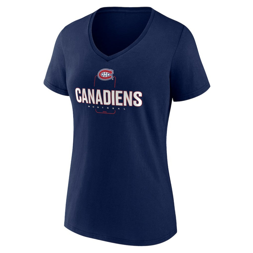 Montreal Canadiens Women's Personalized Name & Number Midfielder V-Neck T-Shirt -  NHL T-shirts