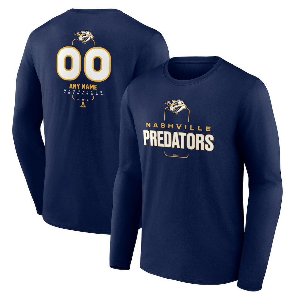 Nashville Predators Personalized Name & Number Midfielder Long Sleeve T-Shirt -  NHL T-shirts
