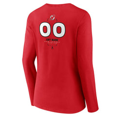 New Jersey Devils Women's Personalized Name & Number Midfielder Long Sleeve V-Neck T-Shirt -  NHL T-shirts