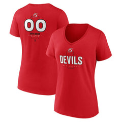 New Jersey Devils Women's Personalized Name & Number Midfielder V-Neck T-Shirt -  NHL T-shirts