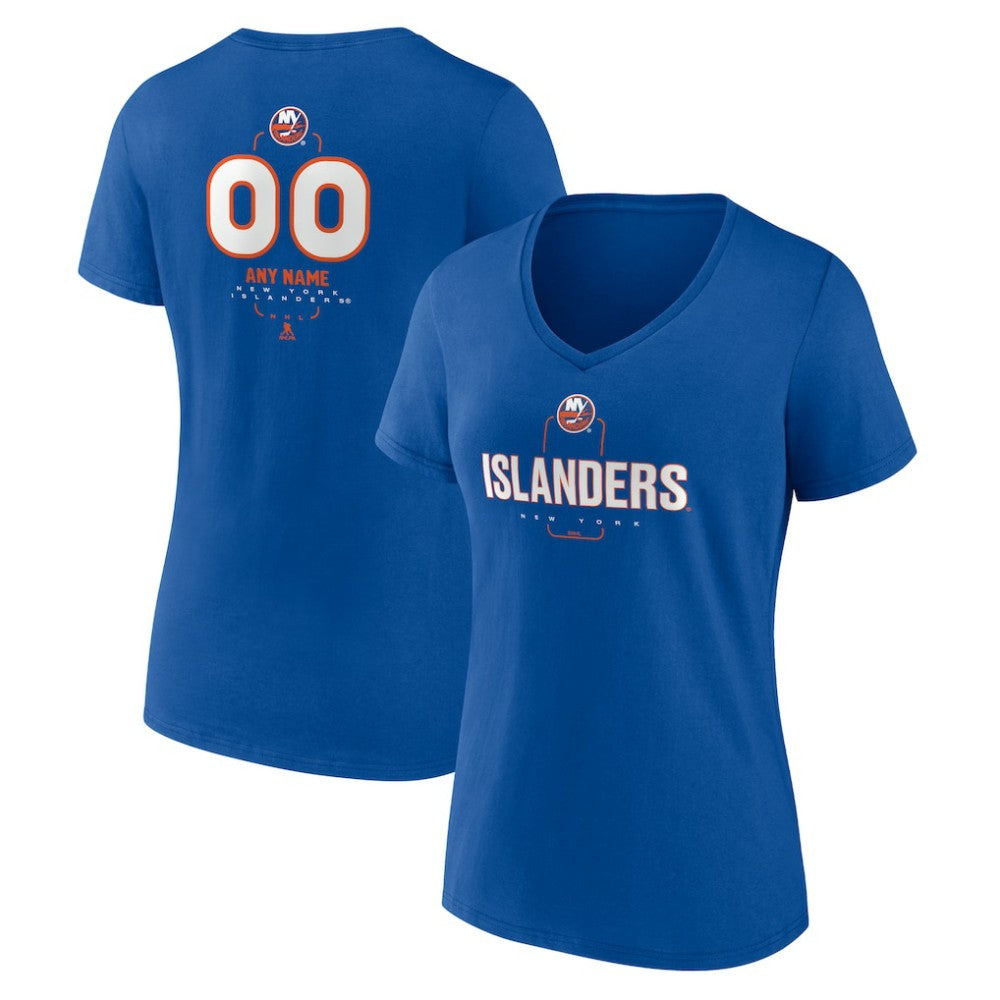 New York Islanders Women's Personalized Name & Number Midfielder V-Neck T-Shirt -  NHL T-shirts