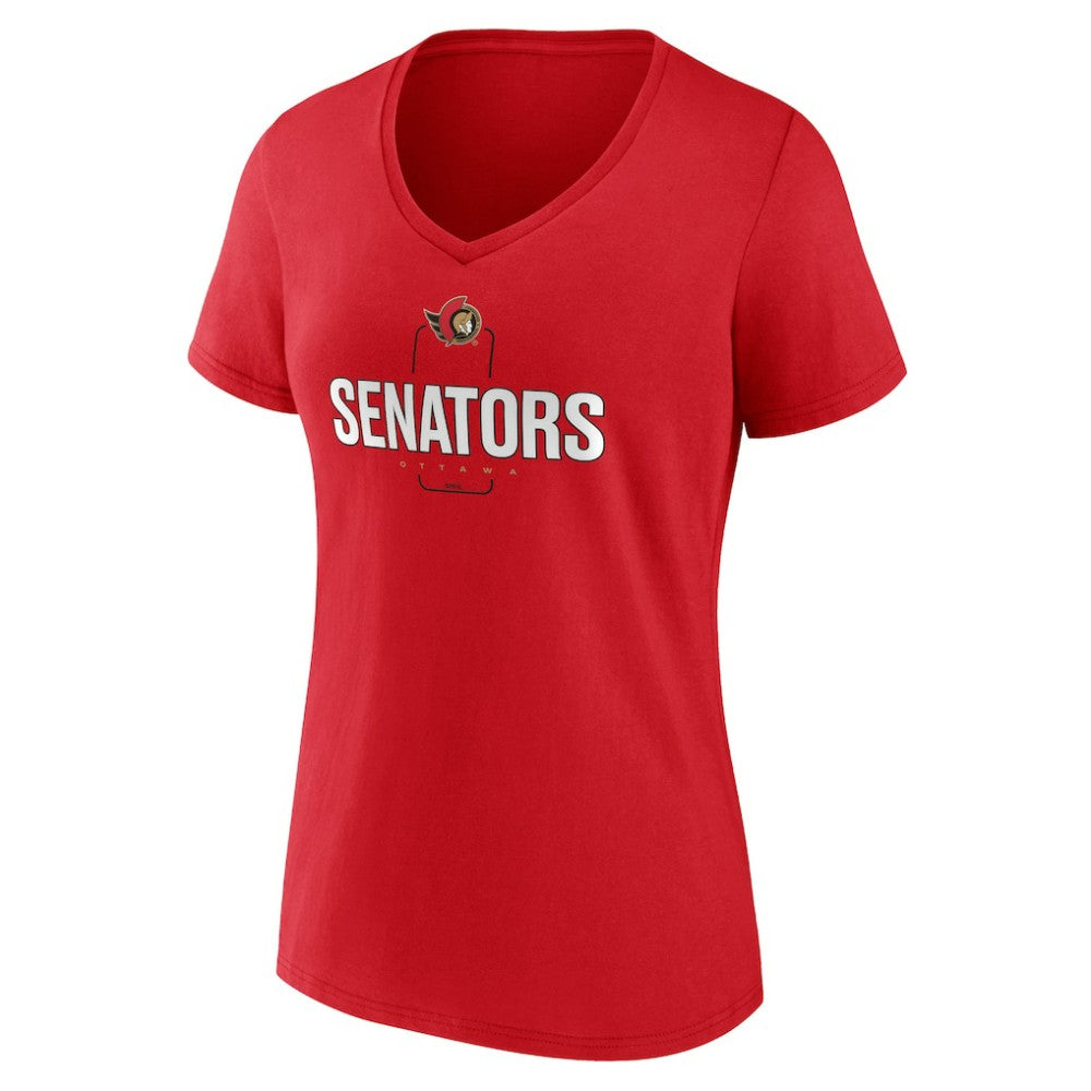 Ottawa Senators Women's Personalized Name & Number Midfielder V-Neck T-Shirt -  NHL T-shirts