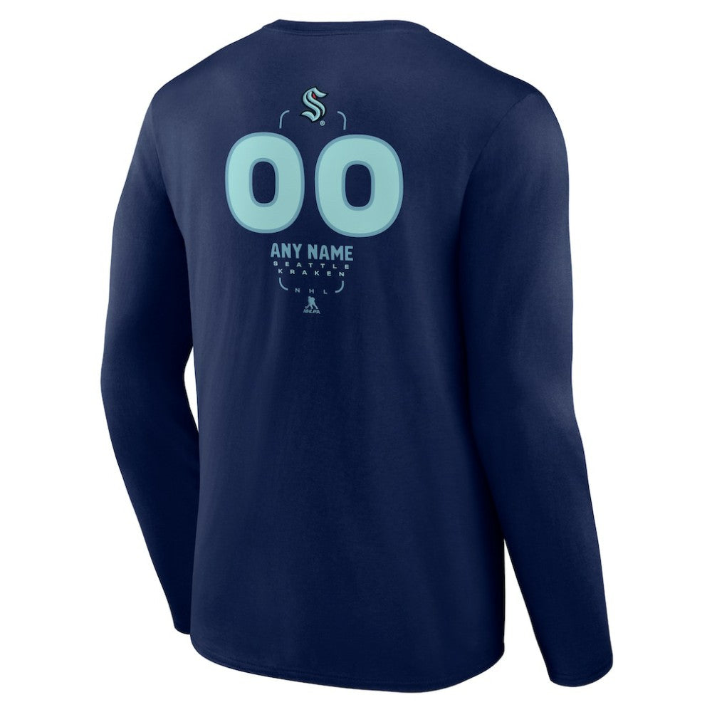 Seattle Kraken Personalized Name & Number Midfielder Long Sleeve T-Shirt -  NHL T-shirts