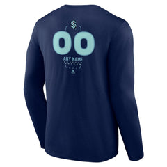 Seattle Kraken Personalized Name & Number Midfielder Long Sleeve T-Shirt -  NHL T-shirts