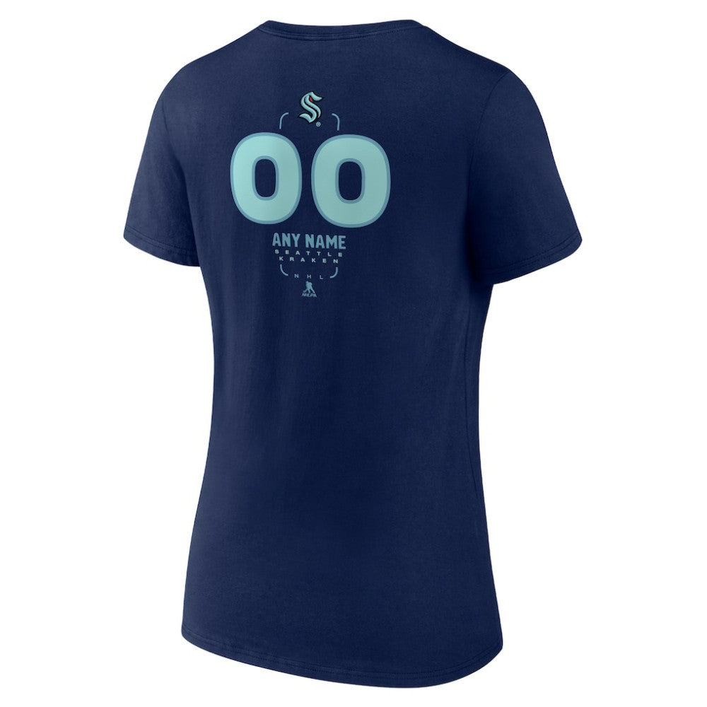 Seattle Kraken Women's Personalized Name & Number Midfielder V-Neck T-Shirt -  NHL T-shirts