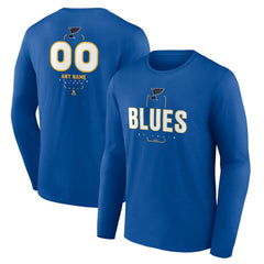 St. Louis Blues Personalized Name & Number Midfielder Long Sleeve T-Shirt -  NHL T-shirts