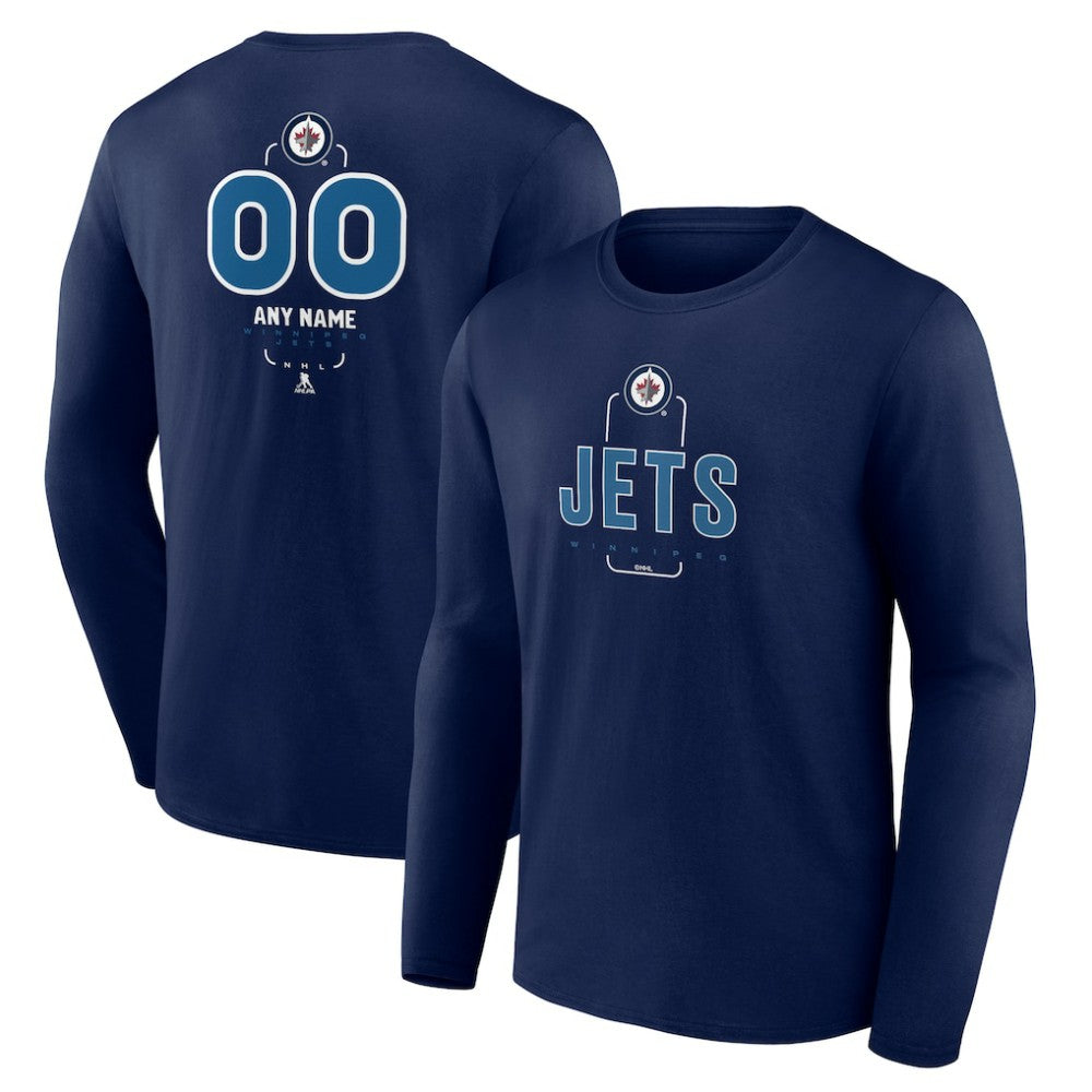 Winnipeg Jets Personalized Name & Number Midfielder Long Sleeve T-Shirt -  NHL T-shirts