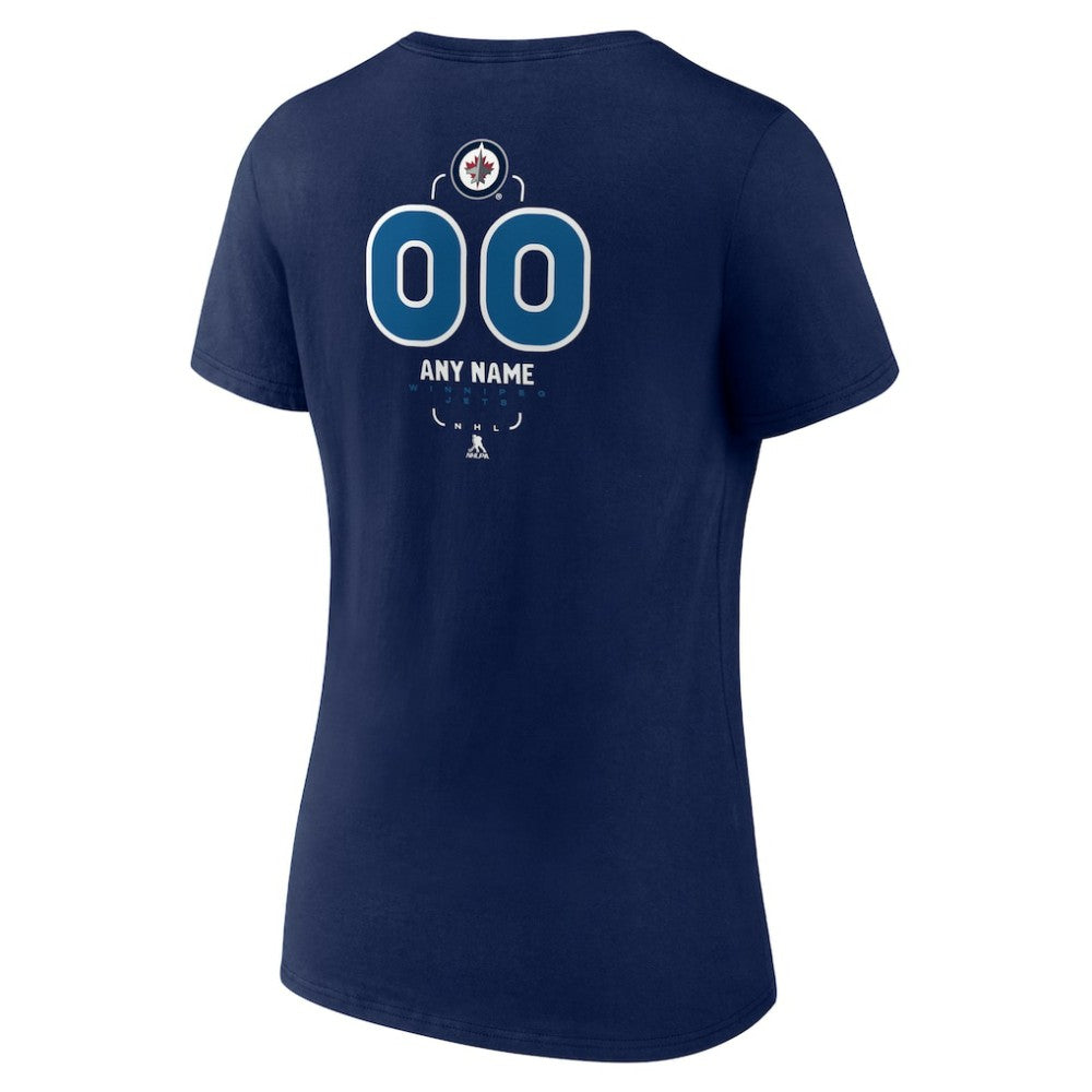 Winnipeg Jets Women's Personalized Name & Number Midfielder V-Neck T-Shirt -  NHL T-shirts