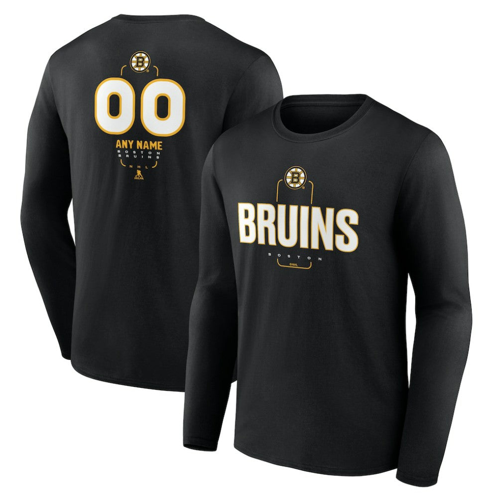 Boston Bruins Personalized Name & Number Midfielder Long Sleeve T-Shirt -  NHL T-shirts
