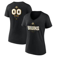 Boston Bruins Women's Personalized Name & Number Midfielder V-Neck T-Shirt -  NHL T-shirts